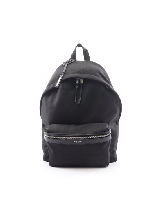 Saint Laurent Paris Backpack City Black Canvas Leather main image 5
